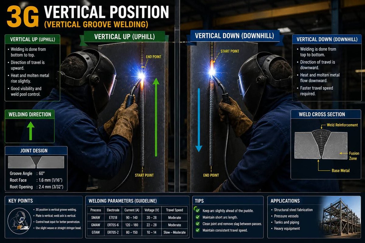 Weldfabworld's tweet photo. Welding position qualification is a critical aspect of welder performance qualification and directly impacts fabrication quality, safety, and code compliance.
π₯ Watch here:
https://t.co/Rz5tUixugY
#Welding #ASMESectionIX #WelderQualification #WeldingEngineering #PipeWelding https://t.co/NJ4n0aoe5E