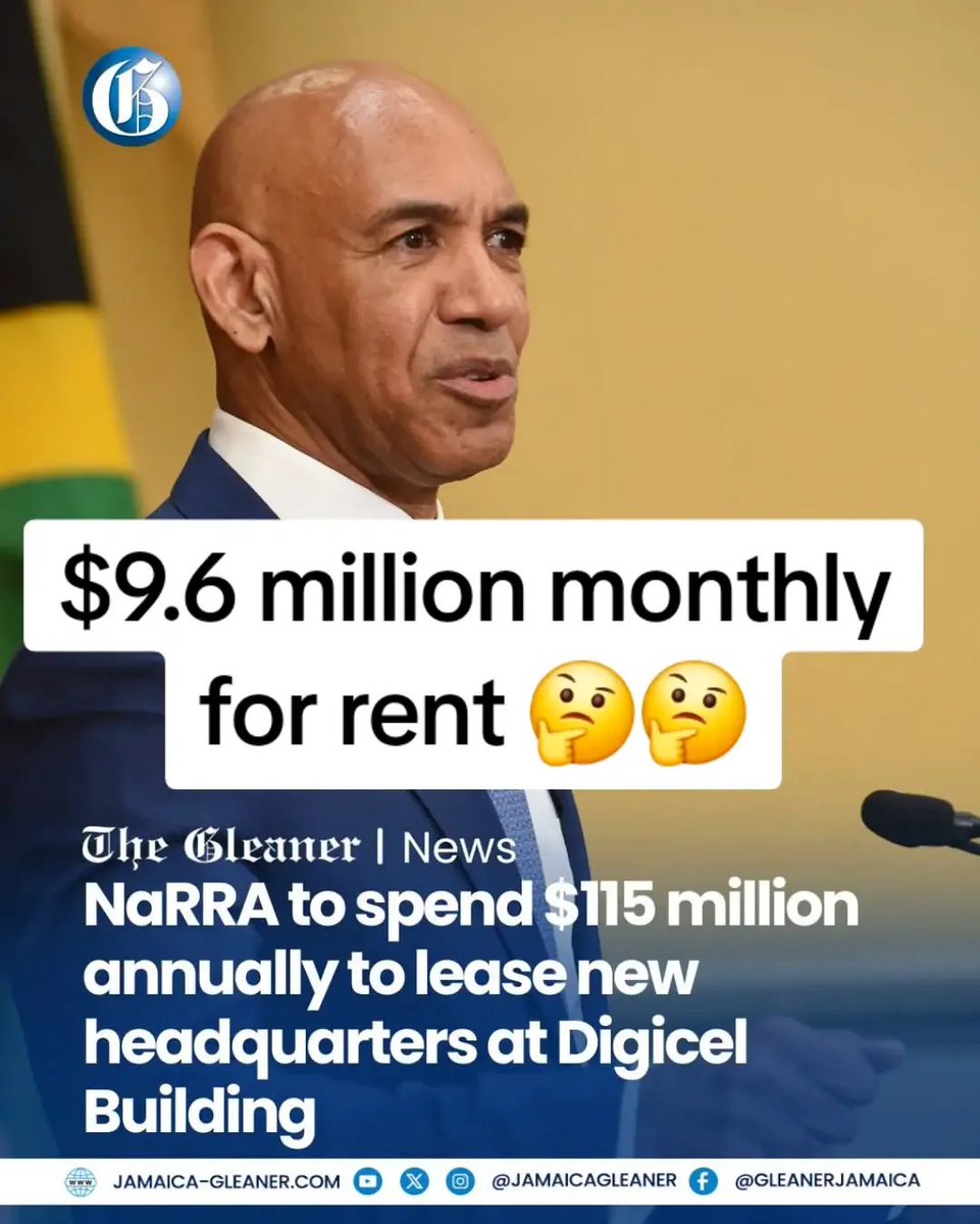 RealTeddylee's tweet photo. $9.6 million monthly for rent 🤔🤔

As a labourite I can and will never defend $9.6 million monthly for rent .NaRRA  is good for Jamaica but the government need to show empathy and find somewhere that cost $1-2 million dollars monthly ‼️‼️

#fyp #foryoupage #jamaica  #narra #jlp https://t.co/LHsQPH1YKT