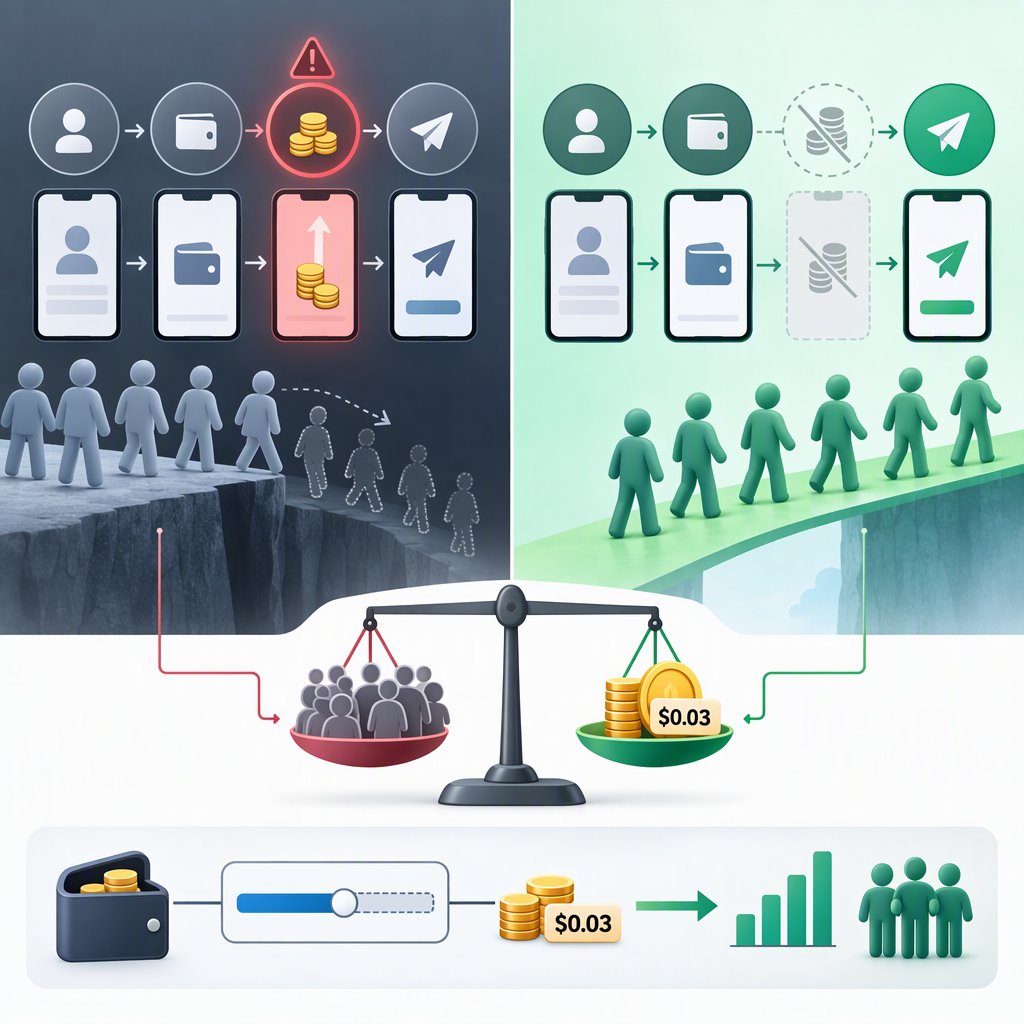 tokenum's tweet photo. Suppose sponsoring a user's first transfer costs $0.03. We'd compare that with the users lost at the gas-funding step. Fee sponsorship belongs in the onboarding budget, with limits and a clear way to measure results. 🧮 https://t.co/C08gViyprv