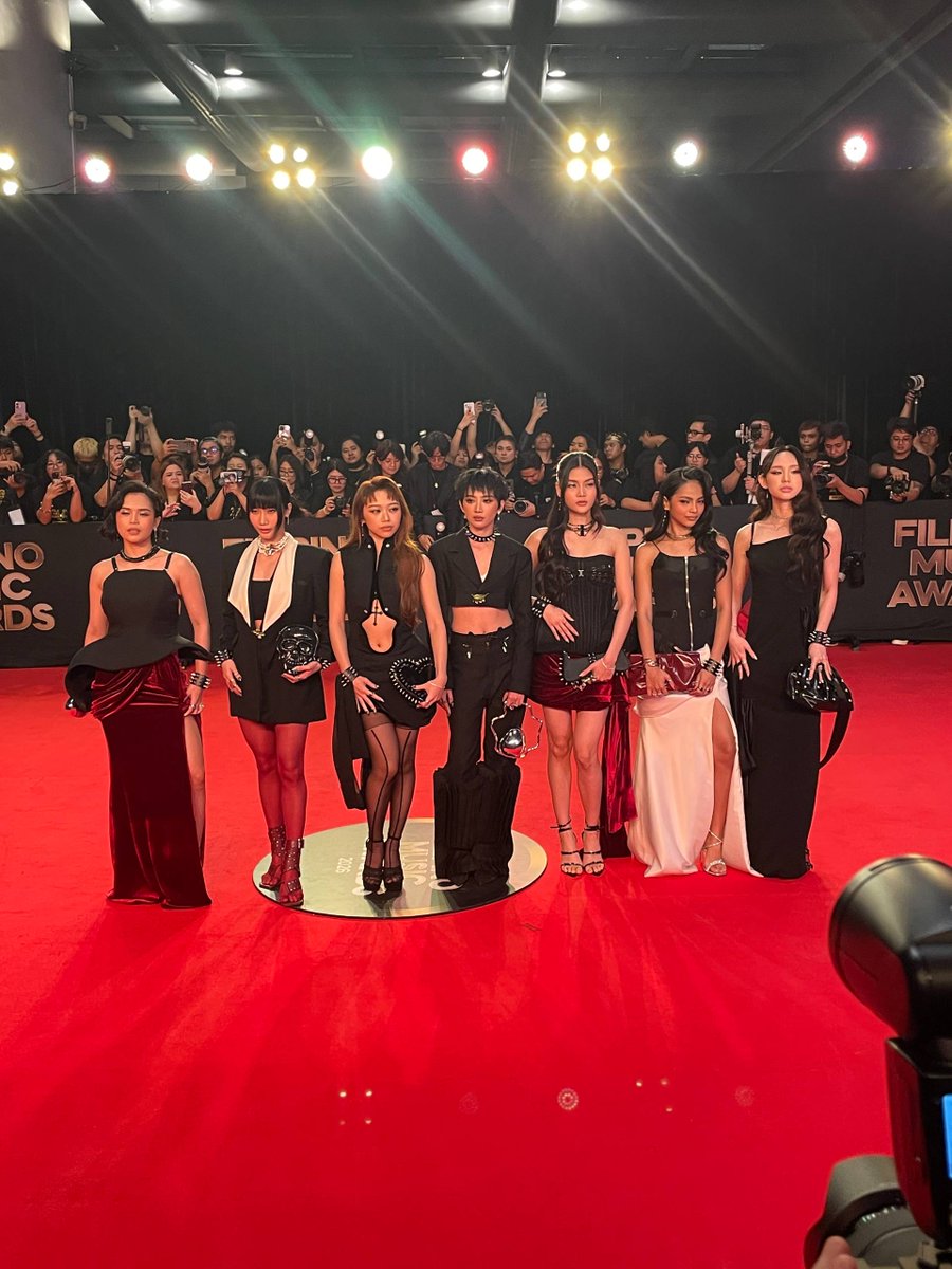 PULPMagazinePH's tweet photo. Xonara turns heads with their chic ensembles on the Filipino Music Awards 2026 red carpet.  

#PULPMagazine #Xonara #FilipinoMusicAwards #FMAs https://t.co/L4Zumy5bzo