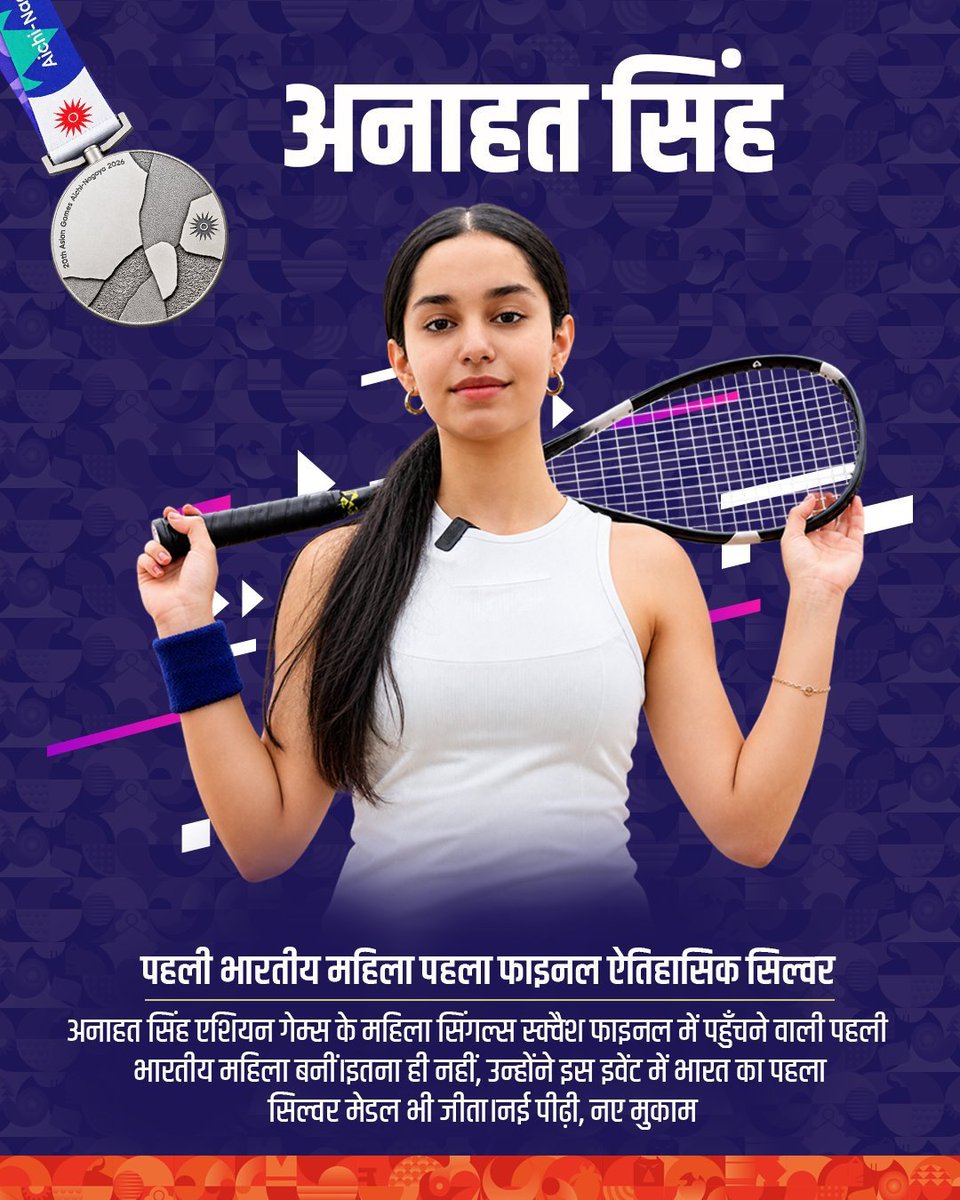Vidyagramar's tweet photo. ऐतिहासिक पल 🇮🇳
रायज़ा, माहेश्वरी और परिनाज़: स्कीट टीम स्पर्धा में ब्रॉन्ज मेडल🥉

अनाहत सिंह: स्क्वैश सिंगल्स में ऐतिहासिक सिल्वर मेडल🥈

नीरू ढांडा: ट्रैप स्पर्धा में गोल्ड मेडल जीतने वाली पहली भारतीय महिला🥇

कुमकुम अनिल मोहोड़: आर्चरी में गोल्ड जीतने वाली पहली भारतीय महिला🥇 https://t.co/hBxE0BTrC0