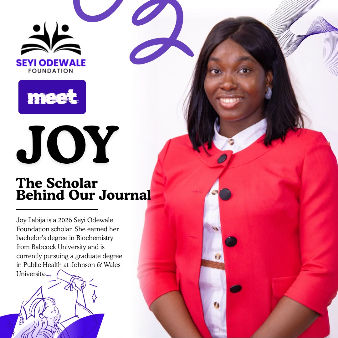 Seyifoundation's tweet photo. Meet Joy Ilabija, a 2026 SOF Scholar sharing practical 
advice from her international student journey.

Read her full journal: https://t.co/WBc5BI1sse

#SOF #InternationalStudents #ScholarStories #EducationMatters https://t.co/haMeExBx2i