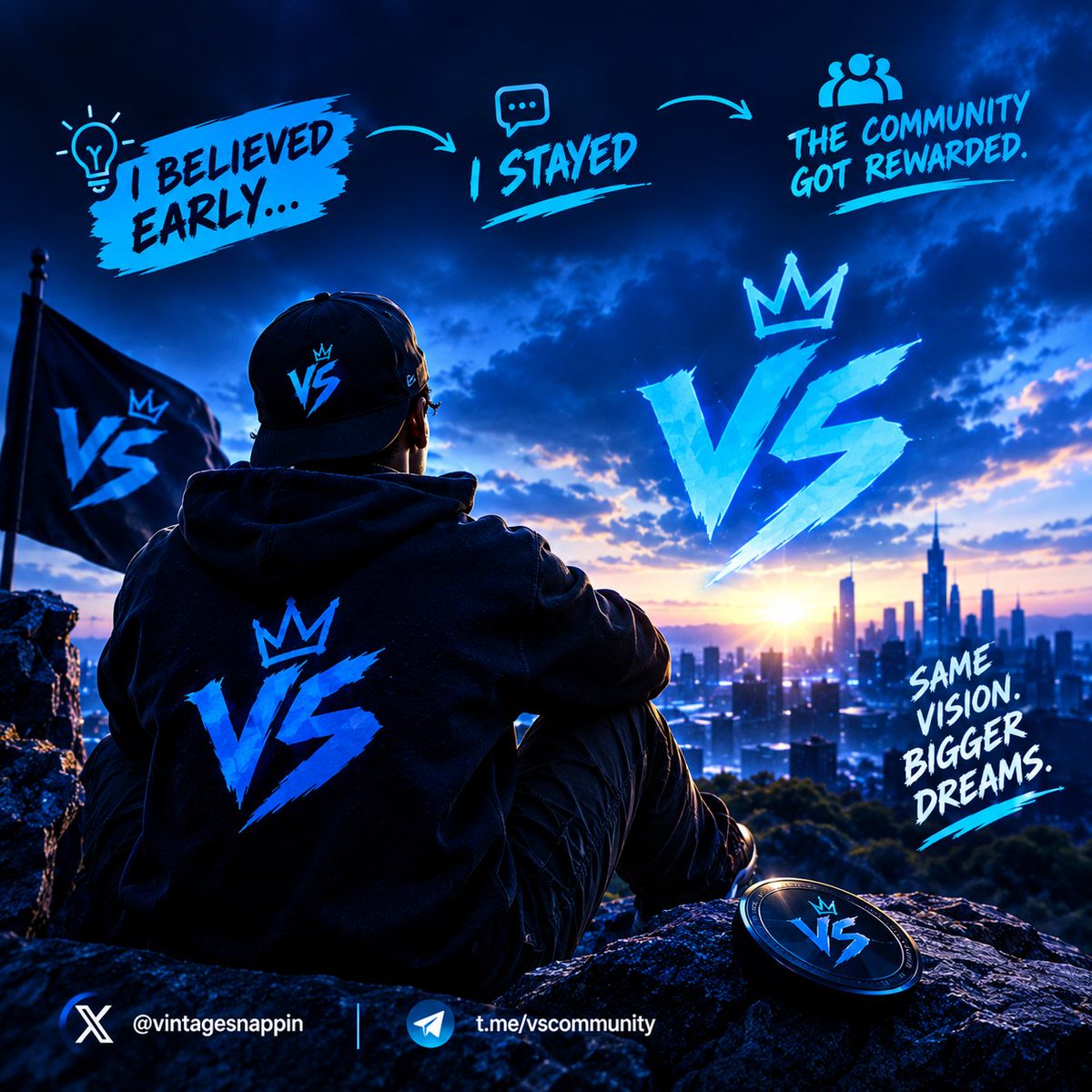 Bless123B's tweet photo. I joined VS early, and I remember the conversations with the dev about the vision and where they wanted to take this. 🆚

That belief is what made me stay.

Now seeing the community actually get rewarded? It feels like that belief is being backed up. 🔥

@vintagesnappin https://t.co/NVq5g0H1Xk