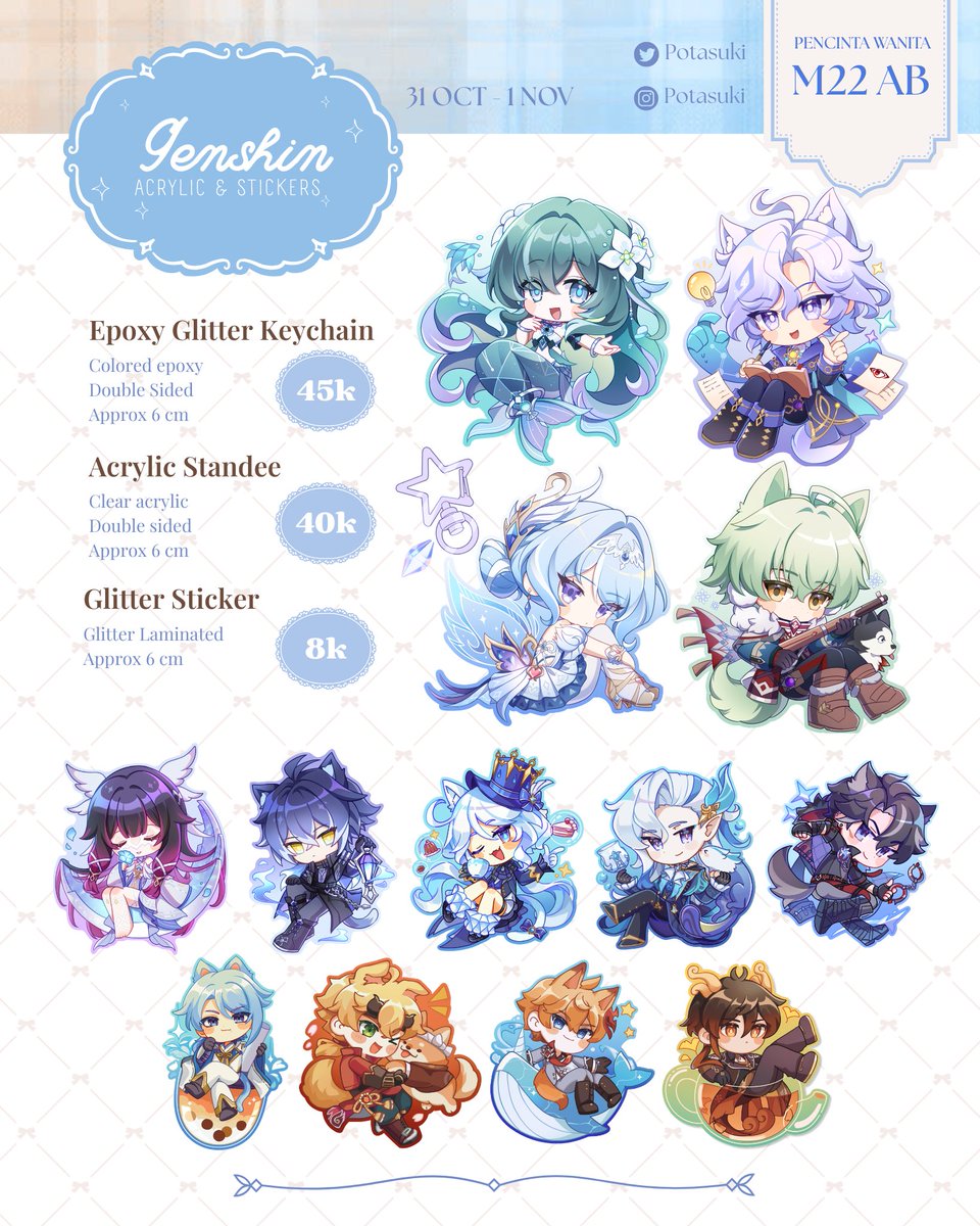 potasuki's tweet photo. [🩷&amp;🔁 Appreciated!]
Potasuki #CF23 #comifuro23 Catalogue
Flash PO for prints, button pin, and stickers
Available for pick up and mail order!

📍 Booth M22-ab (Pencinta Wanita)
📆 PO period : 6 - 10 Oktober
🔗 Local form : https://t.co/dGaEwKfwGK
[INTL GO please DM]

(1/2) https://t.co/SmylBwT4DW