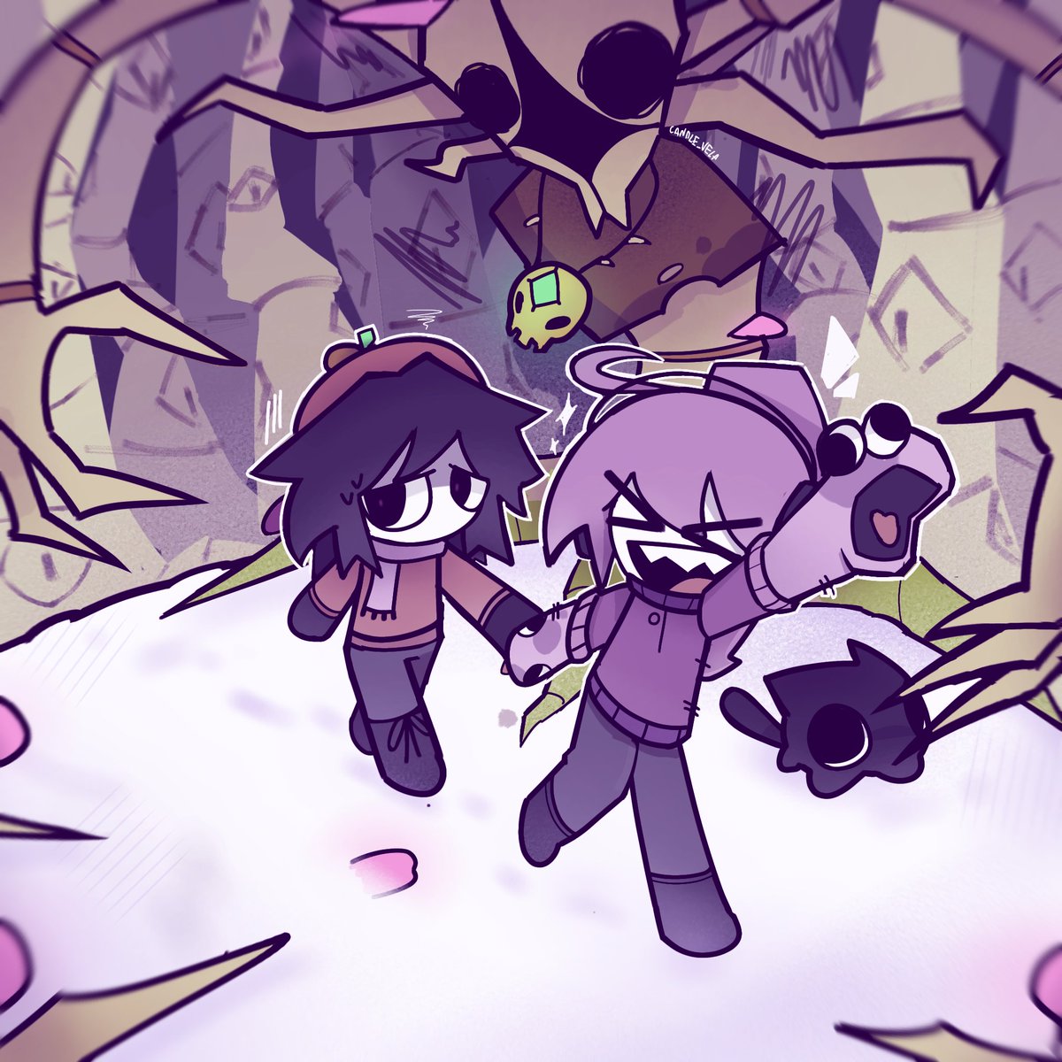 Candle_vela's tweet photo. 🪾 passeando por uma floresta perfeitamente normal :)🪾

(FPEARTMONTH DAY 6: WALKING IN THE FOREST)

#FPE #fundamentalpapereducation #FPEtober #FPEartMonth #fpefanart #Halloween #spookymonth https://t.co/xrbeO34F4R