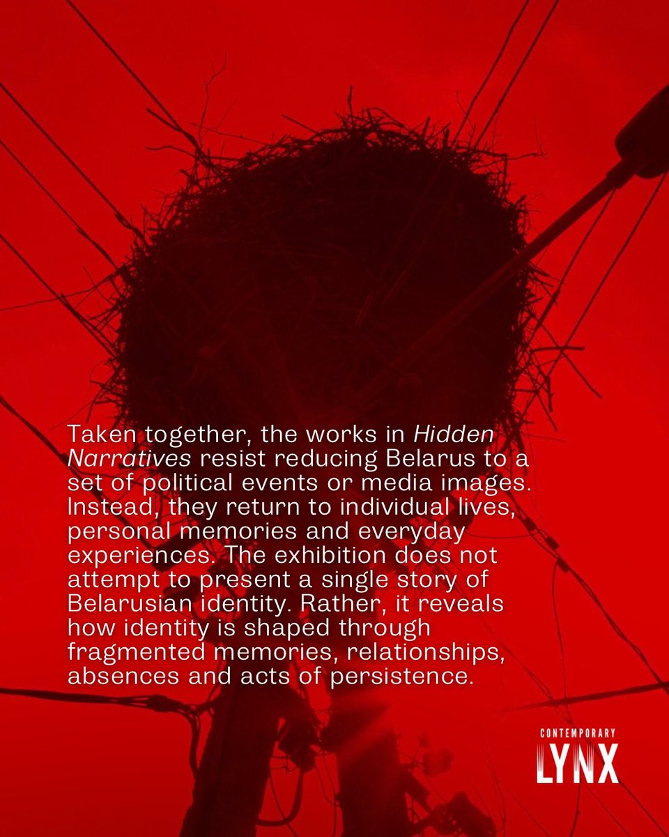 Lynx_art's tweet photo. Questions of memory, migration and representation lie at the heart of the exhibition “Hidden Narratives”, bringing together the work of six Belarusian artists at Galeria Promocyjna in Warsaw.

Read more 👉 https://t.co/wG7OkK9ig4 https://t.co/dj7aWkfbnj