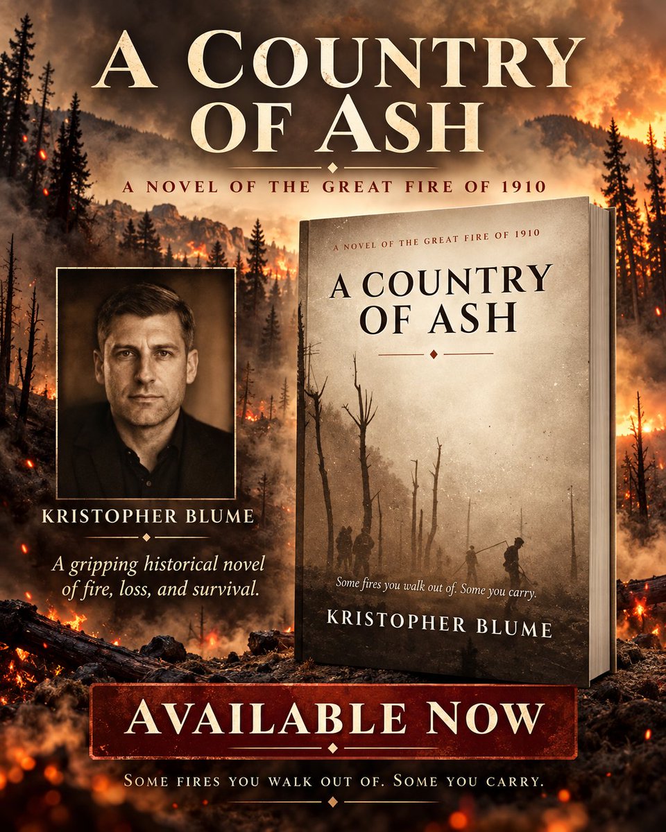 BooksofMonth's tweet photo. 🔥 What do we owe the dead... and what do we still owe the living?
 A Country of Ash by Kristopher Blume is an unforgettable historical novel inspired by the Great Fire of 1910. Courage, loss, redemption, and survival collide in a wall of flame. 📚🔥
 https://t.co/eQNLtFvLD9
 #HistoricalFiction #BookTwitter