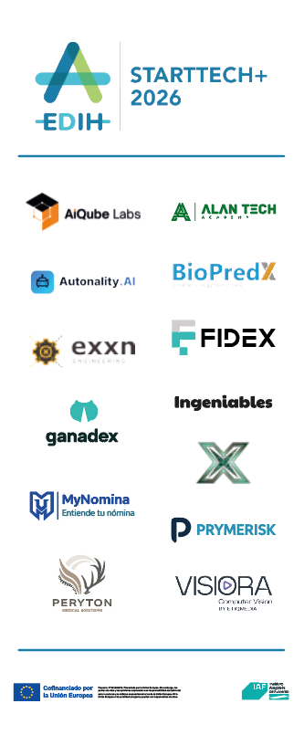 AragonDih's tweet photo. Estas son las empresas participantes en el StartTech+ 2026 que presentarán sus proyectos en el DEMO DAY el 7 de octubre de 11:30 a 13:30 en Dic by @ITA_tecnologia 

👉Programa de aceleración tecnológica impulsado por @IAF_Aragon dentro de Aragón EDIH

https://t.co/q8QR76pXAu https://t.co/VPlR0dGq98