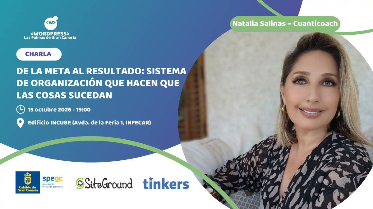 SPEGC's tweet photo. 💡 ¿Tienes proyectos e ideas en mente pero te cuesta encontrar el camino para hacerlos realidad?

Consigue ponerlos en marcha y aprende a estructurar tu día a día para que tus metas se conviertan en realidades asistiendo a la charla gratuita ➡️​ 'De la meta al resultado: sistema de organización que hace que las cosas sucedan'

🎯 Dirigido a emprendedores, profesionales y personas interesadas en optimizar sus procesos de trabajo y gestión personal

📅 15 de octubre
🕑 19:00h
📍 Edificio Incube, Infecar

Más información e inscripciones 👇
https://t.co/hDuc6YBoas