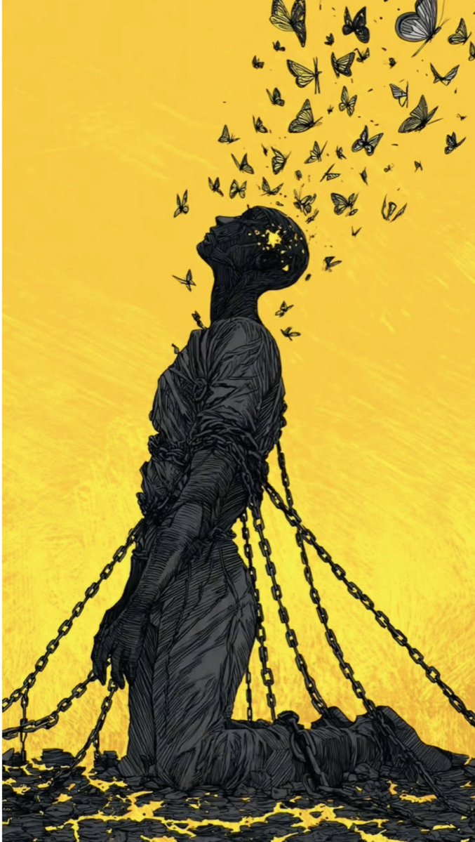 jassar1_om's tweet photo. 🦋⛓️

حين يثقل الجسد بالقيود، قد تجد الروح منفذها في الفكرة.

فليست الحرية دائمًا بابًا نكسره، بل أفقًا نخلقه داخلنا؛ وحين تحلّق الأفكار، يفقد السجن معناه، ولو بقيت الأغلال في مكانها.

#تأملات https://t.co/9g8VSQDq7z