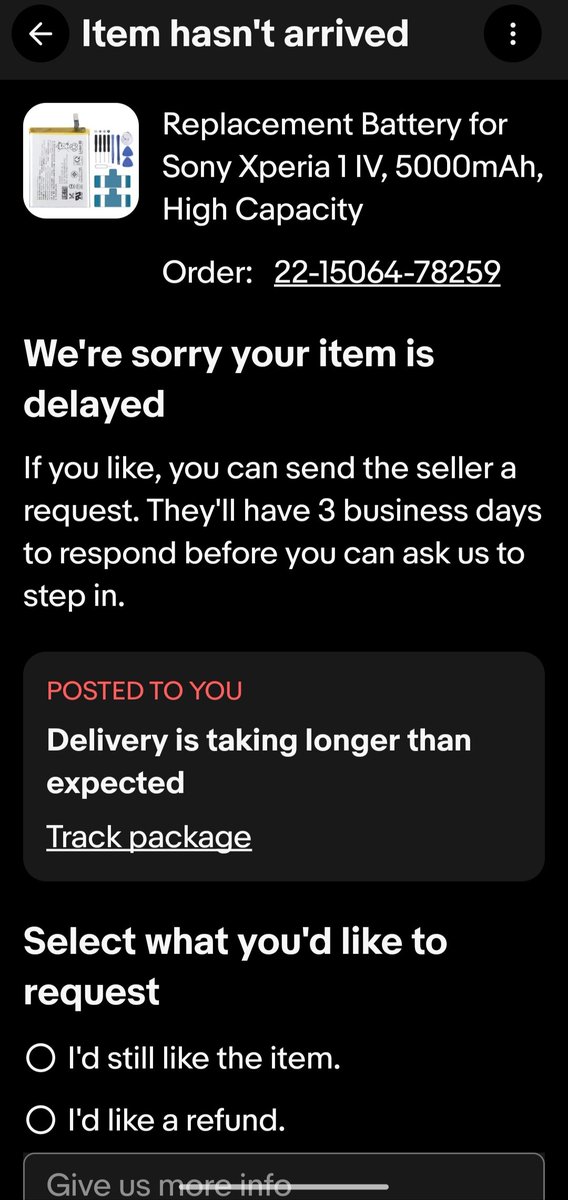 illwill_1's tweet photo. My package is stuck here, since end of August. Can't get help on your app @eBay_UK
@eBay https://t.co/x1GnJB37Pk