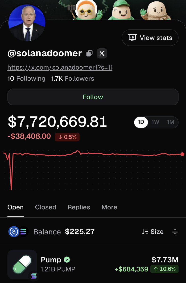 MrketInsider's tweet photo. JUST IN: USER HOLDING OVER $7.7M IN $PUMP APPEARS ON THE PUMPFUN APP https://t.co/kJsbFOuJF9
