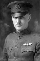 AFHF's tweet photo. 1918: MEDALS OF HONOR.  Near Binarivelle, France, 1Lt Harold E. Goettler (right) with the 50th Aero Squadron and 2Lt Erwin P. Bleckley (left), flying as an observer, tried to drop supplies to a surrounded US Army battalion in the Argonne Forest (the famous lost battalion).  They flew as low as possible to deliver the supplies more precisely, but enemy ground fire brought their plane down.  Lt Goettler died instantly.  Both men received the Medal of Honor. (US Army images)

Erwin Russell Bleckley entered service as a member of the Kansas National Guard, was commissioned as an artillery officer, then volunteered for aviation training and duty. His was one of the four Medals of Honor awarded to members of the Air Service in World War I.