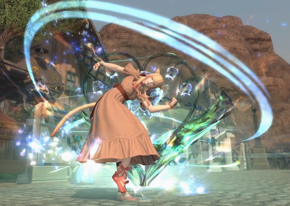 DHC_39ND's tweet photo. 友達の出してくれた可愛いエフェクトの前で謎のマッチョポーズ💪
#FF14 https://t.co/lFaKSXBHKa