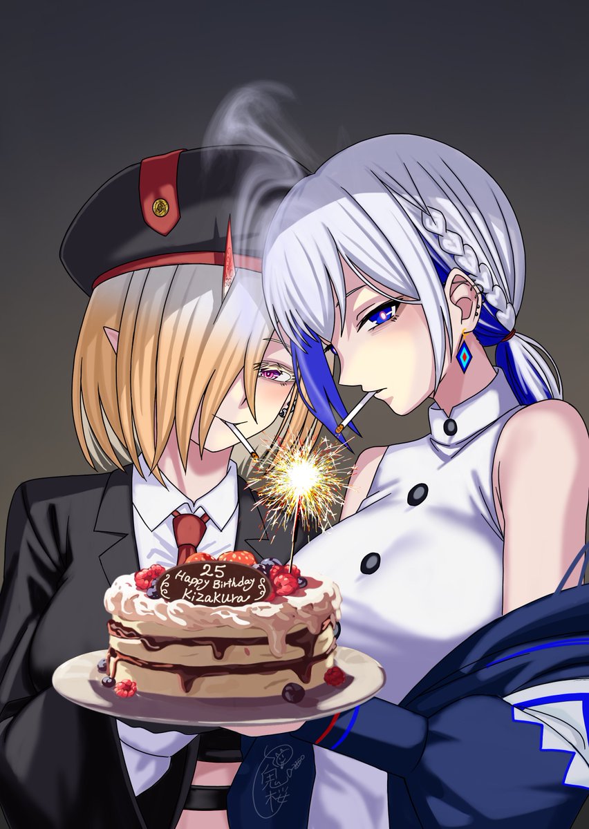 Kizakura_Art's tweet photo. うちの子×お姉さん裏命🎂🚬 https://t.co/MTFd9cRWMw