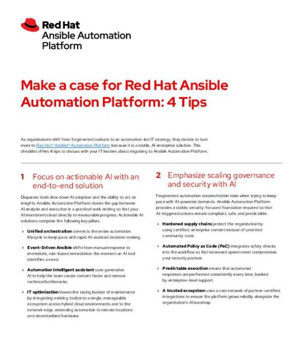 MarcviewNetwork's tweet photo. Turning AI insight into action takes governance, consistent execution, and enterprise-wide reach. ⚙️ Message us to discuss how we can help you build an automation strategy with Red Hat® Ansible® Automation Platform. @ansible https://t.co/WFTrZcm39m