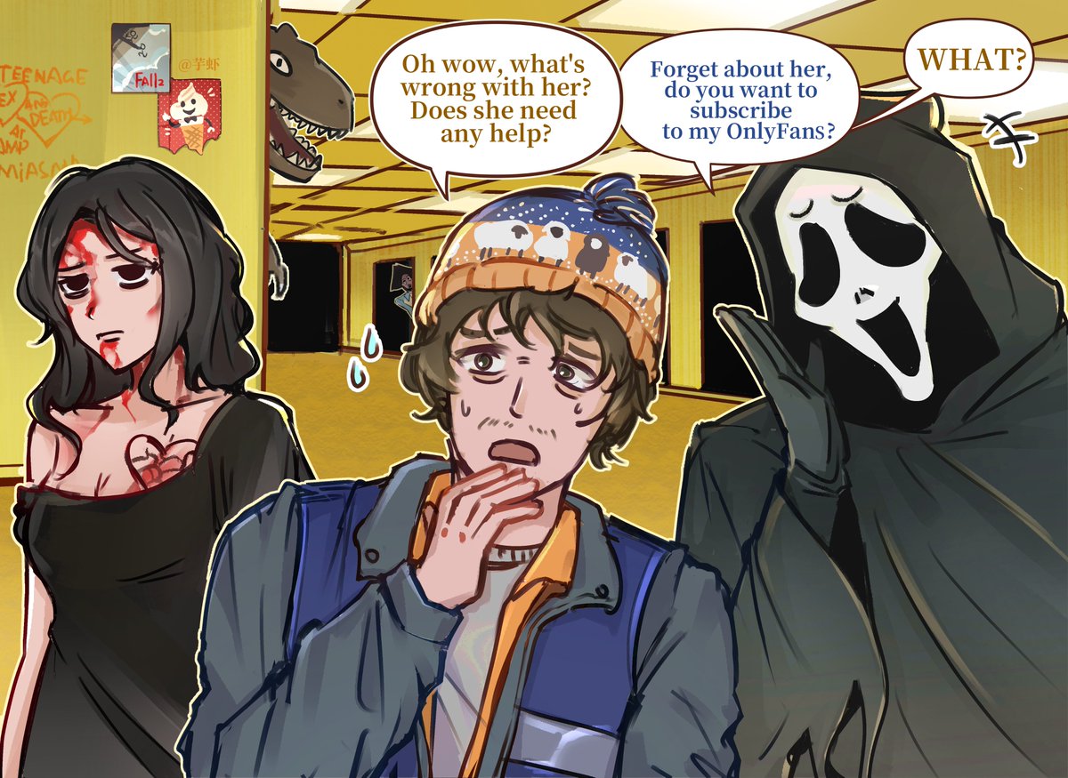 weiyinxinshen04's tweet photo. #fanart #ResidentEvil #ghostface 
I want to see 2026Horror film cross over https://t.co/jnQM7lpXir