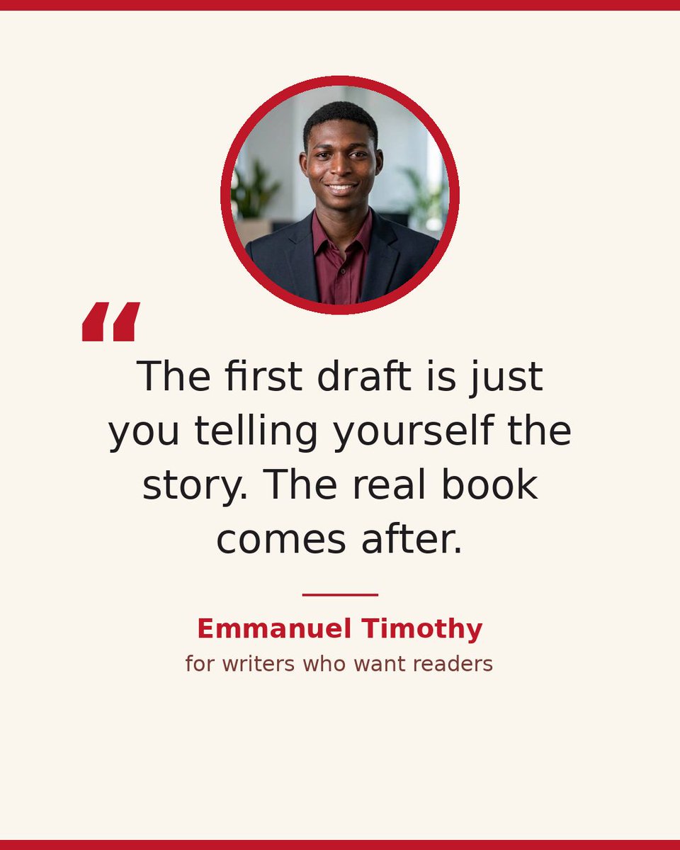 emmydodotech's tweet photo. The book your readers will love is built in the rewrite, not the first try.
Save this for the day draft 2 feels impossible. And tell a writer friend who needs it today. 👇
#WritingCommunity #amwritting #writerofinstagram #WritingMotivation https://t.co/X67PAkP05A