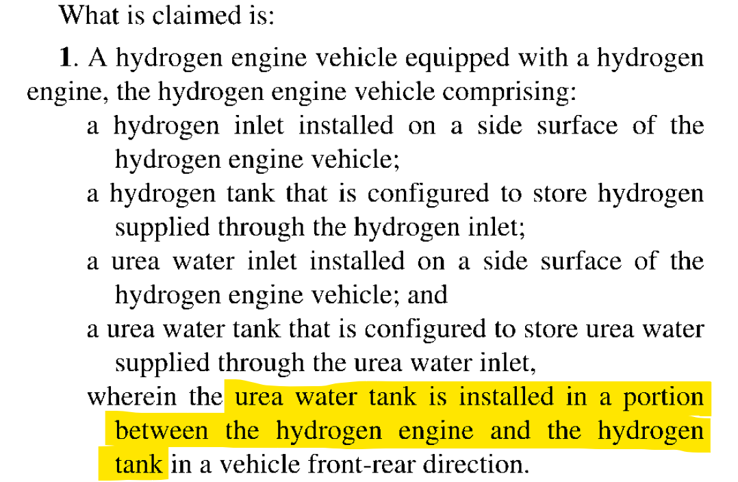 KeithDPatch's tweet photo. #Hydrogen101 2/2
Toyota files 2nd U.S. patent app for hydrogen engine with urea-water tank: US20260275891A1
🥱Big deal on Claim#1: "the urea water tank is installed in a portion between the hydrogen engine and the hydrogen tank".
#hydrogen #H2 #H2ICE #AdBlue #SCR #NOx https://t.co/hImNYPzZPA
