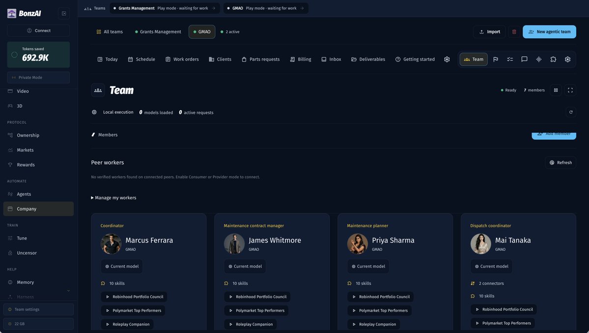 bonzai_depin's tweet photo. BonzAI v4 brings maintenance, invoicing, purchasing and grant administration into a shared workspace, with AI teams that prepare and advance work under your control. It is configured around your contracts and operating procedures, with local-first data handling.

$BONZAI https://t.co/fDqVcCwnAk
