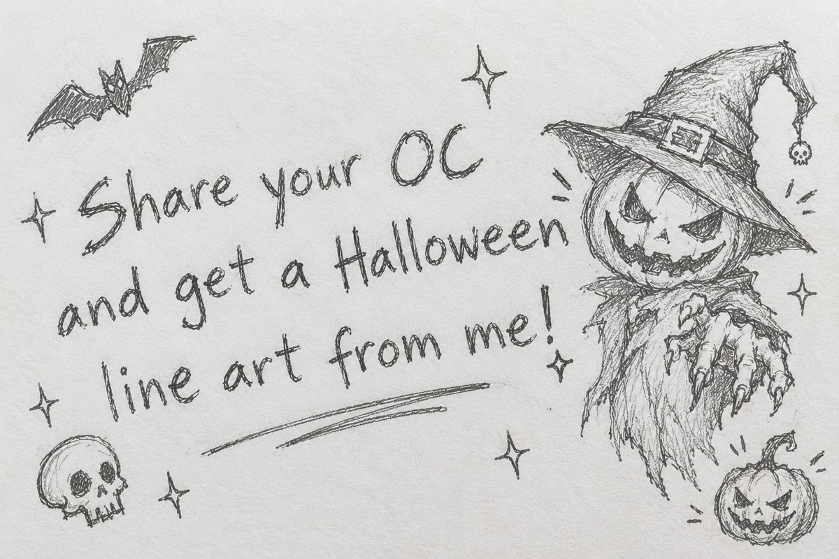 the_jackson47's tweet photo. HURRY! SHARE YOUR OC NOW 👻 
AND GET  YOUR HALLOWEEN LINE ART🎃 AS SOON  AS POSSIBLE 

#smallartist #furryartist #OC https://t.co/hqdZ405061