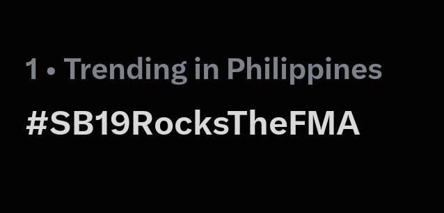 maria171819g's tweet photo. Top trending 

SB19 MAY BISA SA FMA
@SB19Official #SB19
#SB19RocksTheFMA https://t.co/SMe6Pqgb27