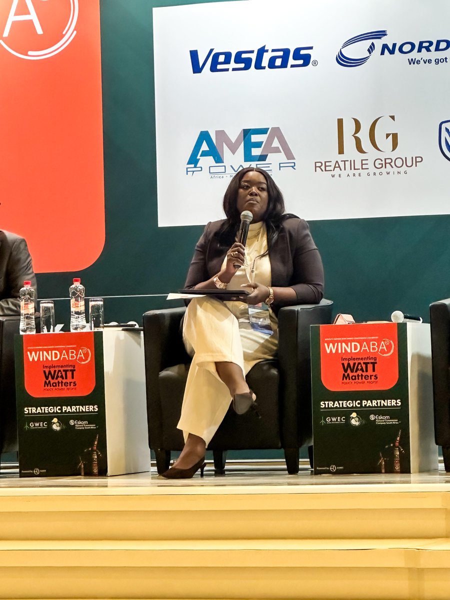 ewseta's tweet photo. Skills must be developed against the project pipeline, not after it.

EWSETA CEO Kedibone Moronae-Nkhobo at #WINDABA2026.

Visit EWSETA at Stand 24.

#EWSETA #WindAcAfrica https://t.co/brdy3CZM07