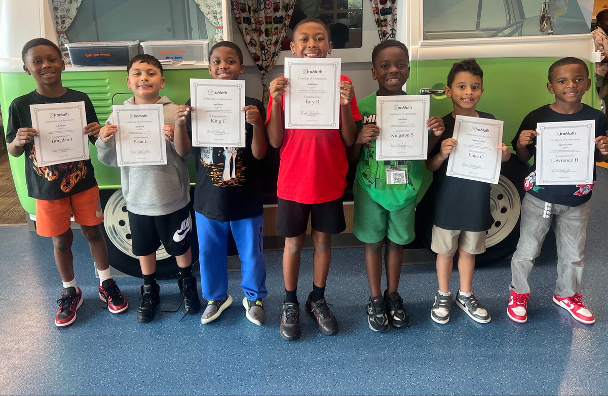 MissE_Wash's tweet photo. Even more scholars hitting more milestones in their @XtraMath_US journey!🥳🫡 https://t.co/14ABLyEetU