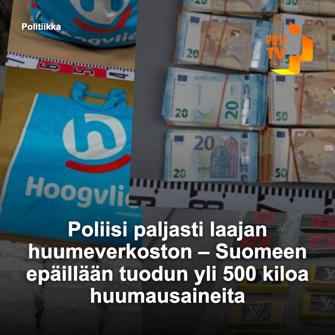 positvfi's tweet photo. Poliisi on paljastanut poikkeuksellisen laajan Suomesta johdetun kansainvälisen rikollisverkoston, jonka epäillään tuoneen Suomeen yli 500 kiloa huumausaineita ja satoja tuhansia huumausaineeksi luokiteltuja tabletteja.
https://t.co/oUbEoguewE https://t.co/A9P3dQ6t3G