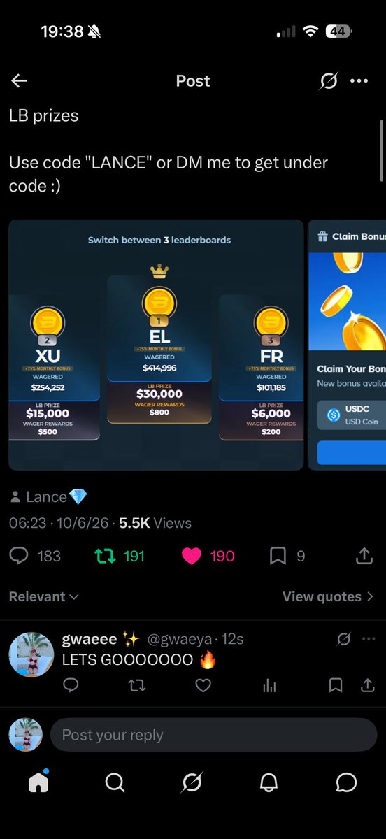 gwaeya's tweet photo. @lancekick @Stake done!!

stake: glnb https://t.co/NdvtiPcN5E