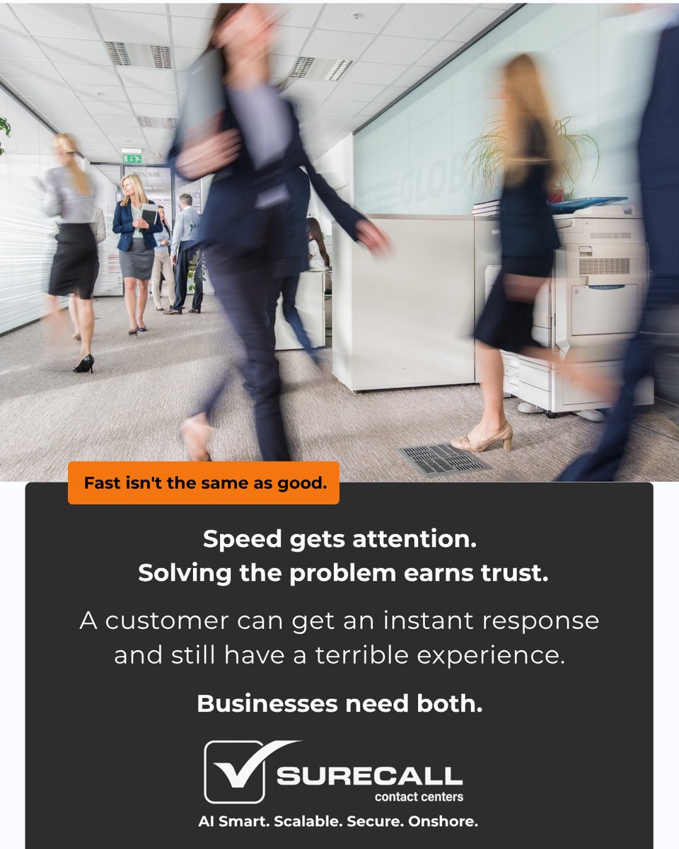 SureCallCC's tweet photo. Customers want their issues resolved fast. But is the problem really solved?

Give them the experience of fast and effective problem solving, day and night, Contact us today to learn more.

https://t.co/Z72sccMz3q

#BusinessEfficiency #Outsourcing #BusinessOperations #BusinessGrowth