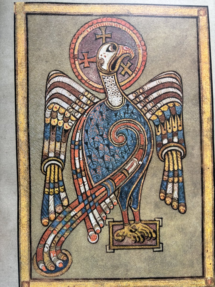 ColetteColfer's tweet photo. Symbol of John from The Book of Kells, folio 27 verso https://t.co/rFnwUJEE7k