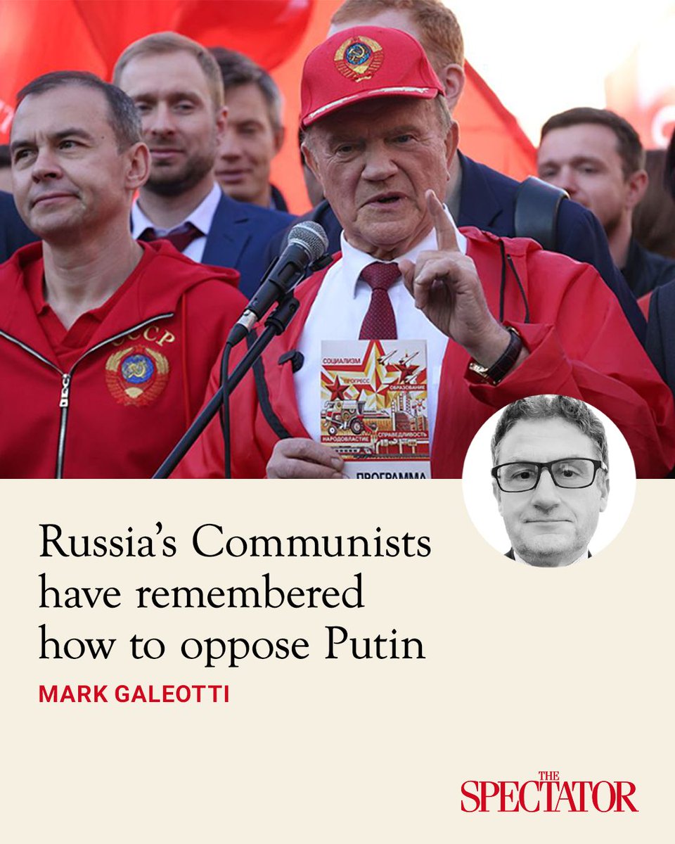 spectator's tweet photo. Not dead, only resting. Of all the country’s fake parliamentary opposition parties, it is Russia’s Communists who are still showing signs – very, very limited signs – of still remembering that their job is sometimes to oppose.

On Sunday, Communists and others gathered in Moscow to mark the 1993 ‘October Coup’, when Boris Yeltsin settled a constitutional face-off with an unruly legislature by shelling it into surrender. They were also protesting last month’s comprehensively rigged elections.

When some began chanting ‘down with the Tsar!’, ‘we want fair elections’ and ‘down with the party of crooks and thieves’, the police moved in.

✍️ Mark Galeotti

Article | https://t.co/6xdPUU9n7q | @MarkGaleotti