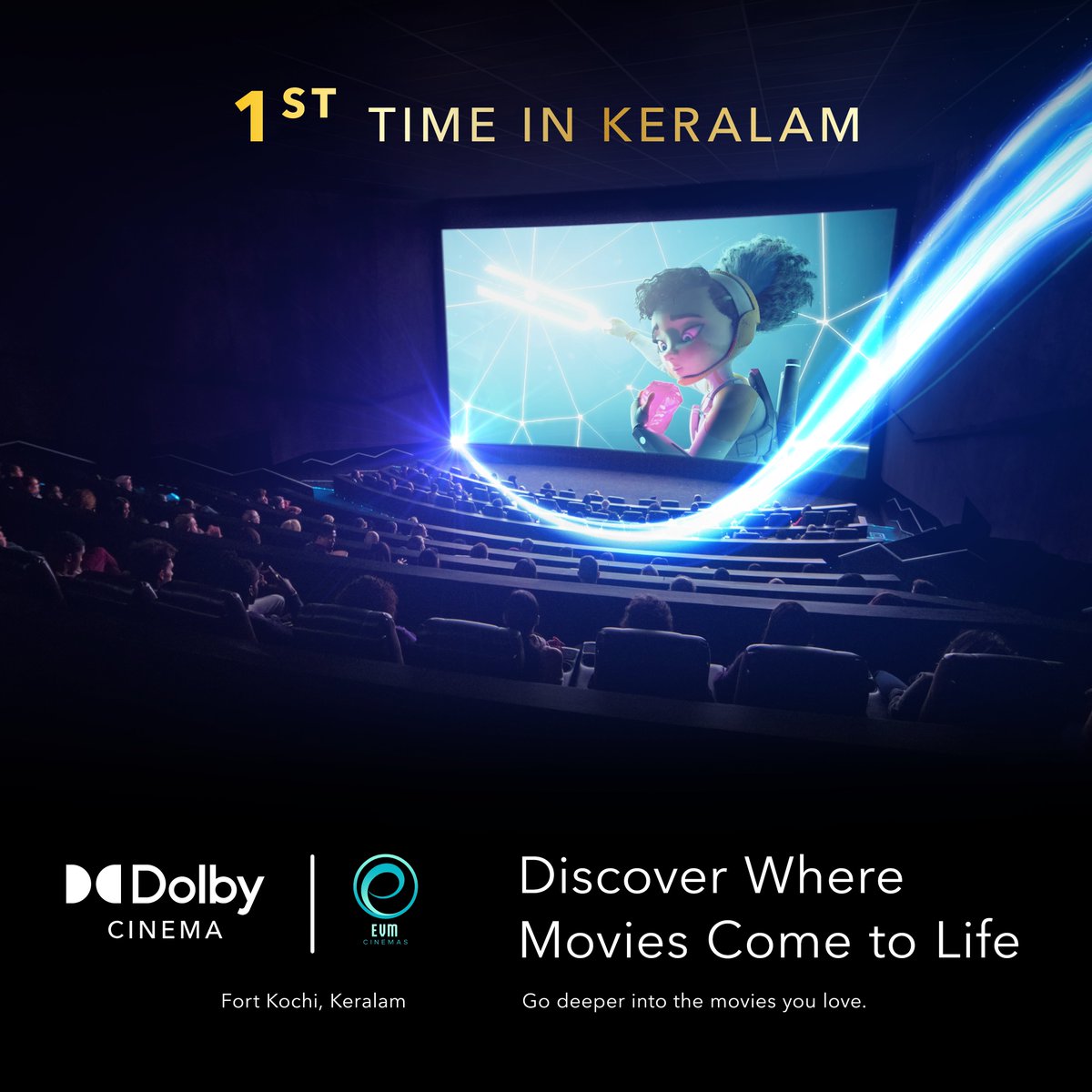 DolbyIn's tweet photo. Dolby Cinema has arrived in God's Own Country!

We’re thrilled to welcome @EVMCinemasKochi as the home of Keralam’s first #DolbyCinema, bringing the magic of #DolbyVision and #DolbyAtmos to movie lovers in Fort Kochi. 

#LoveMoviesMoreInDolby https://t.co/ItyZAygN4W