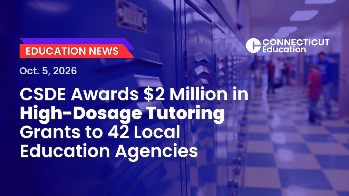 EducateCT's tweet photo. The CSDE is awarding approx. $6.2M in state grants to 29 school districts through the Learner Engagement and Attendance Program, continuing Connecticut’s investment in a research-based approach to approving student attendance and engagement. Learn more at https://t.co/NRFDQR19XJ https://t.co/wTxcP16i1a