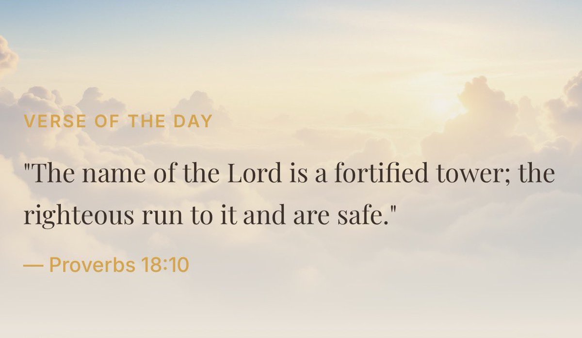 CryptoChurchApp's tweet photo. VERSE OF THE DAY

"The name of the Lord is a fortified tower; the righteous run to it and are safe."
— Proverbs 18:10 https://t.co/nCjaqvxFoe