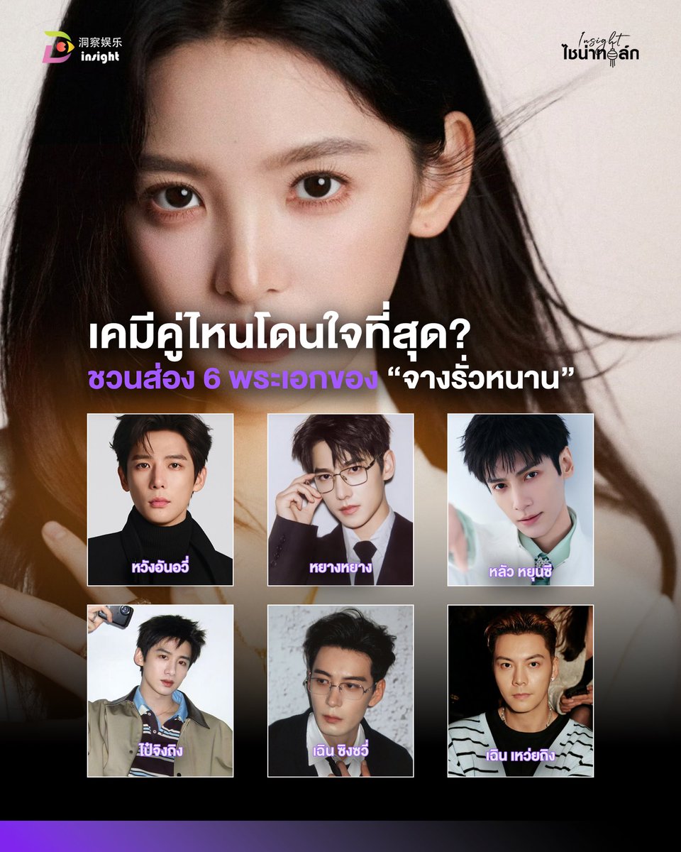 InsightTH's tweet photo. 🔥 6 พระเอก 6 สไตล์! ย้อนดูเคมี 6 คู่จิ้นของ “จางรั่วหนาน”

รวม 6 พระเอกสุดหล่อที่เคยร่วมงานกับ จางรั่วหนาน ตั้งแต่ หวังอันอวี่, หยางหยาง, หลัวหยุนซี, โจวอี้หราน, เหรินเจียหลุน และ หลินเหว่ยถิง 💕✨

แต่ละคู่เคมีมาในแบบของตัวเอง แล้วทุกคนชอบคู่ไหนที่สุด? คอมเมนต์บอกกันหน่อย! 👀💬

#Insightไชน่าทอล์ก #InsightEntertainment