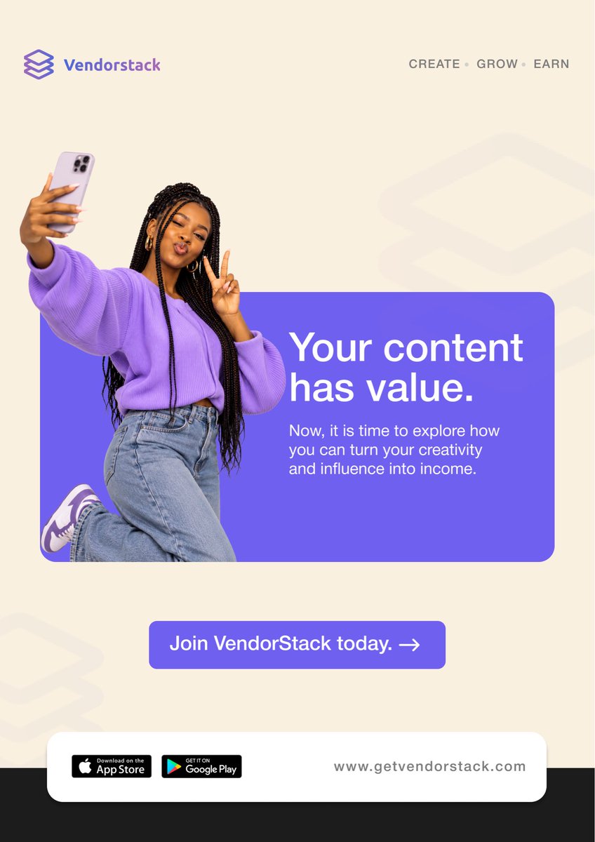 vendorstack's tweet photo. Social media platform by Africans for Africans? We’re sat!
Vendorstack is built to help creators explore opportunities to earn from content.

You are already creating. Why not start earning from it?
Download Vendorstack today. 

#eleccionesespaña #lagoslife #SUPERAGENTPP #Olise https://t.co/dup2kExFWX