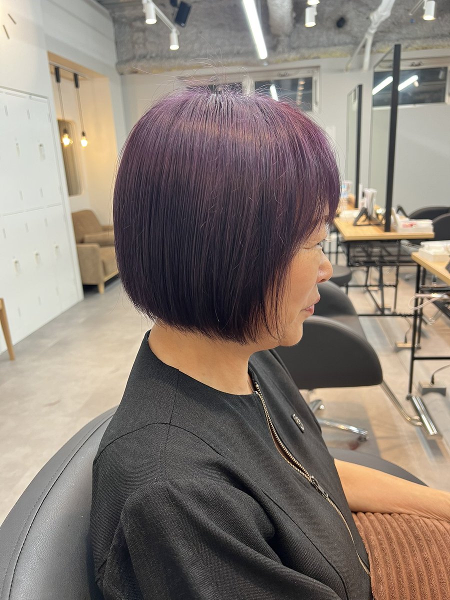 Tomocyan13's tweet photo. ✂️ ＆ カラー
ハロウィンパープル💜

 #武蔵小杉UN https://t.co/hgvA8MWqv9