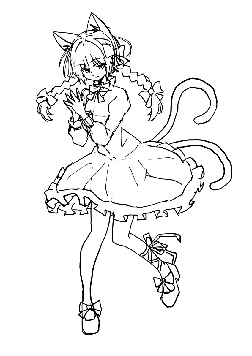 po__o_o_'s tweet photo. 火焔猫燐さん描こうかなと思ってますが需要ありますか（これはそのうち消します...） https://t.co/OCQQezHbwX