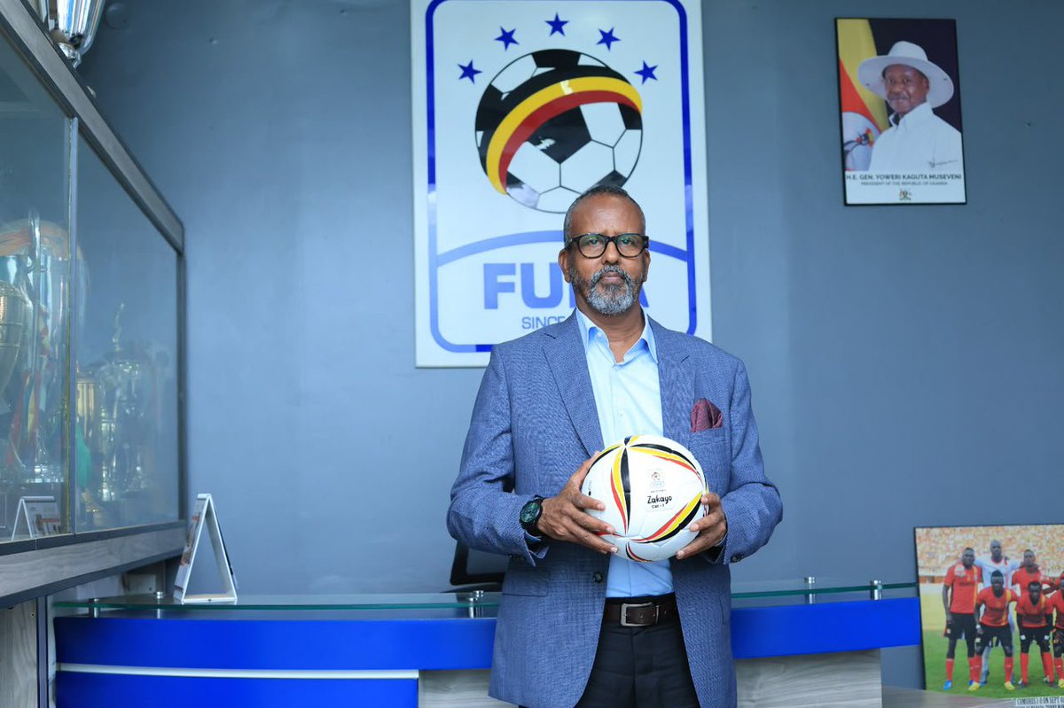 SabulaSports's tweet photo. In line with FUFA Technical Master Plan to grow football through competitions like the Masaza Cup, @OfficialFUFA has donated 60 balls worth UGX 6M to Busoga Kingdom. The balls were handed over by 2nd VP Dr. Azah Taibu &amp; received by 2nd Deputy PM Owek. Osman Noor at FUFA Complex. https://t.co/UuYhMCBgqs