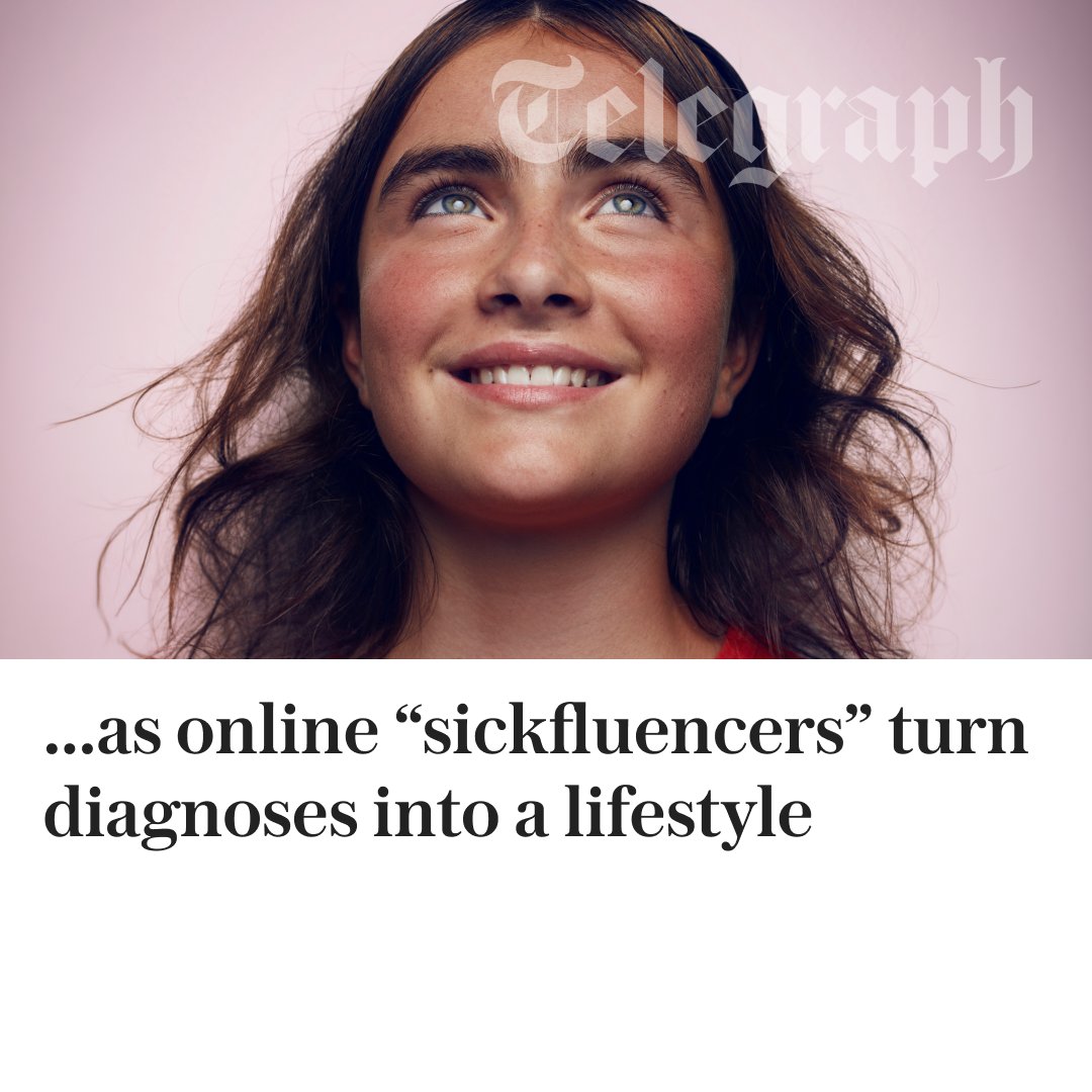 Telegraph's tweet photo. From online trends to massive economic costs, find out how 'sickfluencers' are helping to drive a wave of overdiagnosis.
