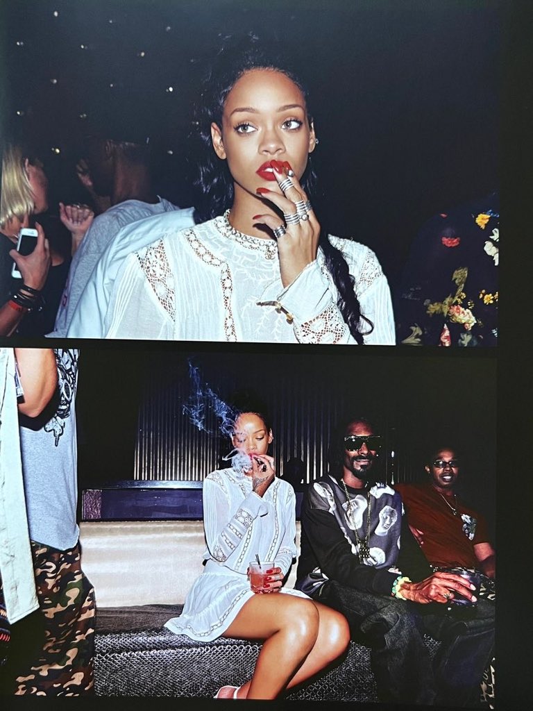 sa10nee's tweet photo. Snoop Dogg reveals in an interview how a smoke-a-thon session with Rihanna went back then. 

“Rihanna randomly called me one morning and told me she would love to come over to my place and have a smoke session with me because it had always been her dream to smoke with me. I was like, ‘Oh, okay, Riri.’ She pulled up with her friends that evening, and we started smoking some marijuana. I thought she was gonna fold once it was past two tries, but she just kept going and going. I said, ‘Damn, Riri, I never knew you got it like this. Easy, girl!’”