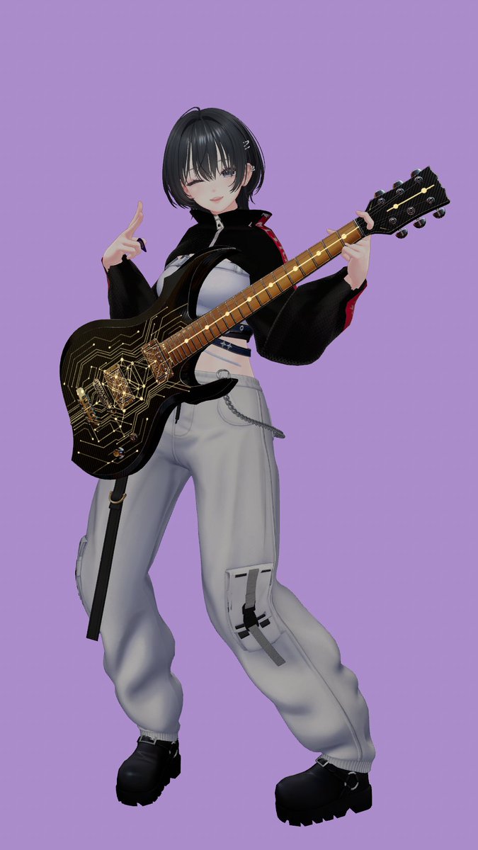 mi_mii_miii_vrc's tweet photo. ついに発売されましたよー！！！
誰でもカッコいいギミックと一緒にギターが弾ける最高の品です！！

24時間セールも開催中！是非下記をチェックしてね！！

#月冴工房 #EclipseResonance https://t.co/HJAqd2A861