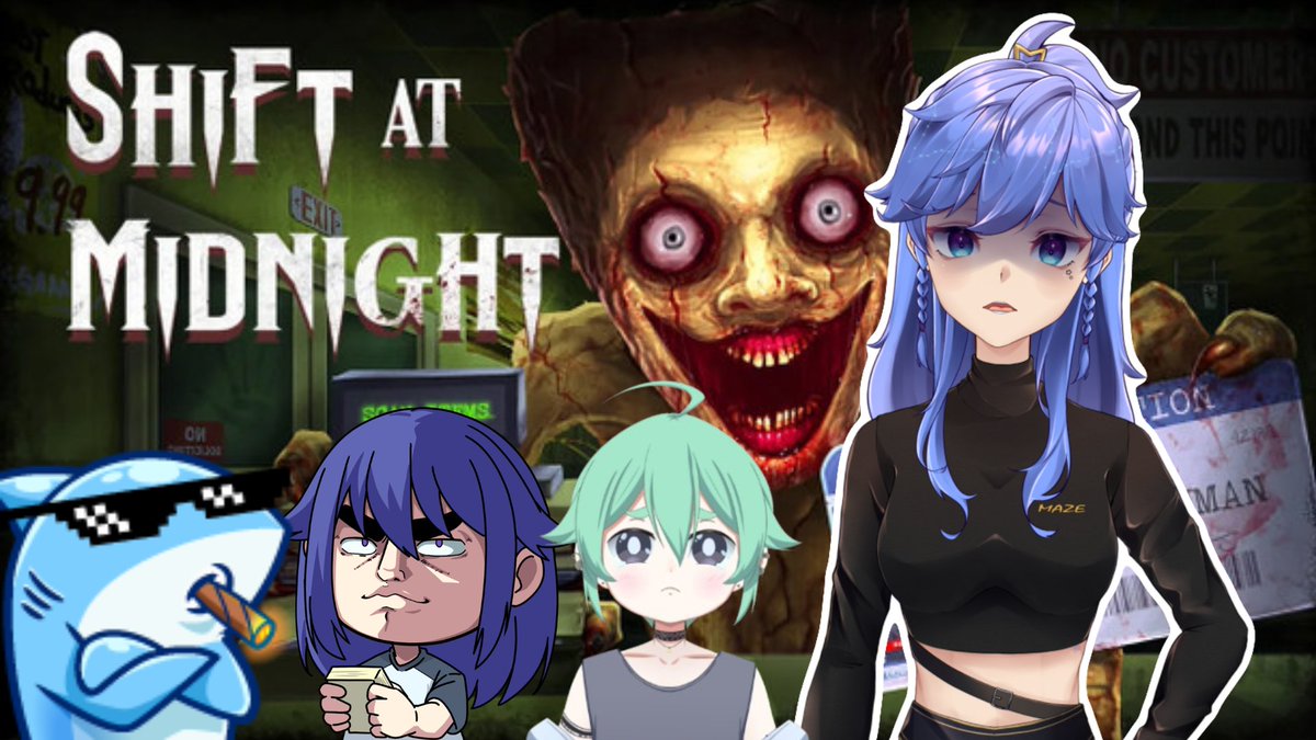 maze_vt's tweet photo. Playing Shift at Midnight today with @NasuVT @loleh_chan @DelutaShark 

See you later at https://t.co/a7NuJWvJR8 at 8pm https://t.co/u1YSf6mKUU