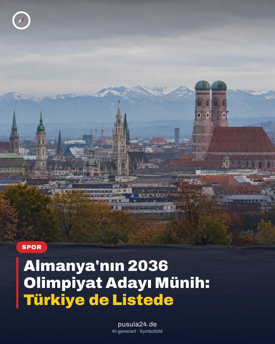 Pusula24de's tweet photo. Münih’in 2036 Olimpiyatları için yarıştığı ülkeler arasında Türkiye de var. Katar, Hindistan, Güney Kore, Macaristan ve Güney Afrika da adaylar arasında. Sizce Türkiye’nin ev sahipliği şansı ne? #Pusula24 #Olimpiyatlar https://t.co/Fre5BA9w6t