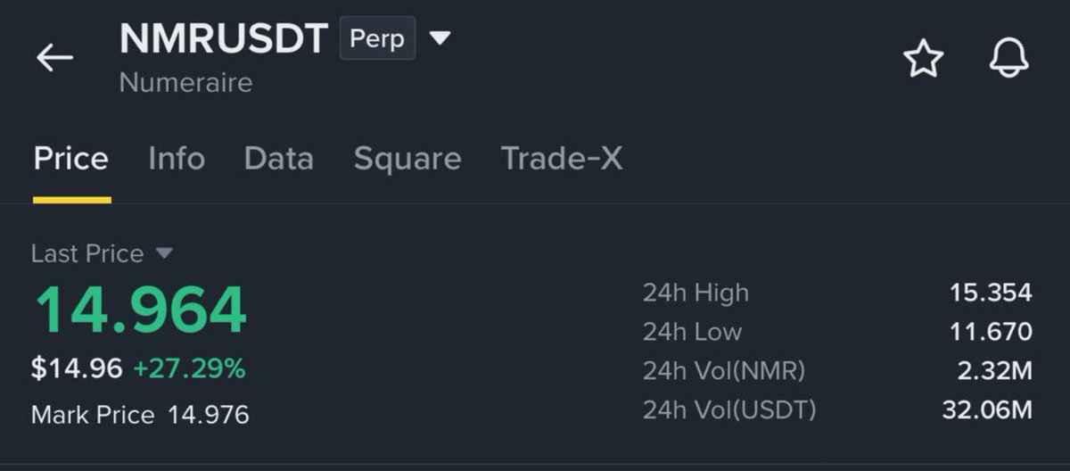 TRADE - $NMR/ $USDT

✍️ Entry Price - $14.96

TARGET 1 -  $17
TARGET 2 - $19
TARGET 3 - $23
TARGET 4 - $30

🛑 Stop Loss Must Use - $11 
 [📷](https://pbs.twimg