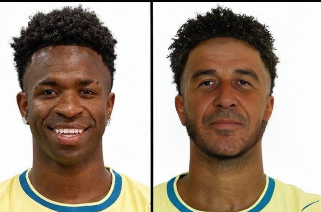 paolodurex's tweet photo. Non sono complottista ma la storia del sosia di Vinicius non mi sembra cosi assurda, qualcosa palesemente non quadra 🧐 https://t.co/a0fxxlOFOY