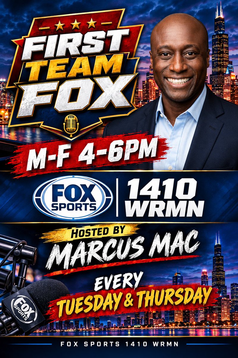 MarcusMacl6's tweet photo. Let’s go!!! A ton of Chicago sports to breakdown and discuss. #dabears #whitesox #cubs #blackhawks. Hit me up on the call in 847-931-1410 let’s talk ball. @FirstTeamFox @WRMNFoxSports https://t.co/lOcVqbGBGD