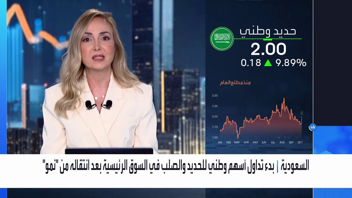 بدء تداول أسهم وطني للحديد والصلب في السوق الرئيسية بعد انتقاله من "نمو" _Business 